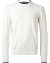 weißer Pullover mit einem Rundhalsausschnitt von Gran Sasso