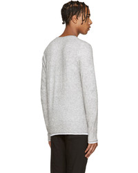 weißer Pullover mit einem Rundhalsausschnitt von rag & bone