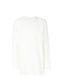 weißer Pullover mit einem Rundhalsausschnitt von Ih Nom Uh Nit