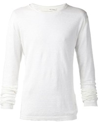 weißer Pullover mit einem Rundhalsausschnitt von Isabel Benenato