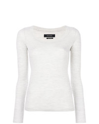 weißer Pullover mit einem Rundhalsausschnitt von Isabel Marant