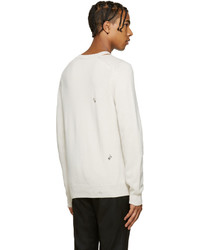 weißer Pullover mit einem Rundhalsausschnitt von Alexander McQueen