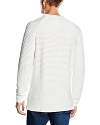 weißer Pullover mit einem Rundhalsausschnitt von Jack & Jones