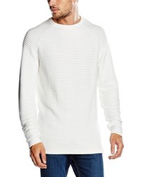 weißer Pullover mit einem Rundhalsausschnitt von Jack & Jones