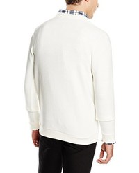 weißer Pullover mit einem Rundhalsausschnitt von JACK & JONES PREMIUM