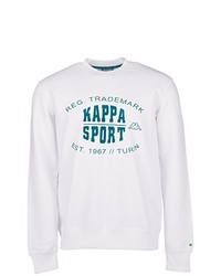 weißer Pullover mit einem Rundhalsausschnitt von Kappa