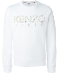 weißer Pullover mit einem Rundhalsausschnitt von Kenzo