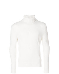 weißer Pullover mit einem Rundhalsausschnitt von La Fileria For D'aniello