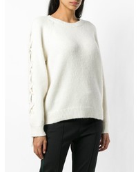 weißer Pullover mit einem Rundhalsausschnitt von IRO