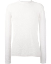 weißer Pullover mit einem Rundhalsausschnitt von Laneus