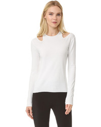 weißer Pullover mit einem Rundhalsausschnitt von Giambattista Valli