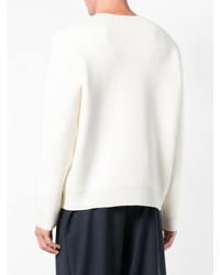 weißer Pullover mit einem Rundhalsausschnitt von JW Anderson