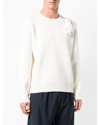 weißer Pullover mit einem Rundhalsausschnitt von JW Anderson