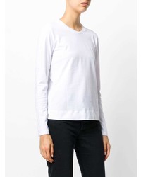 weißer Pullover mit einem Rundhalsausschnitt von Twin-Set