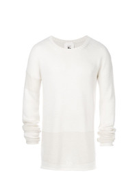 weißer Pullover mit einem Rundhalsausschnitt von Lost & Found Rooms