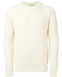 weißer Pullover mit einem Rundhalsausschnitt von MAISON KITSUNÉ
