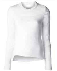 weißer Pullover mit einem Rundhalsausschnitt von Maison Martin Margiela