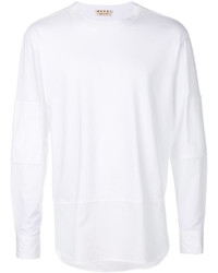 weißer Pullover mit einem Rundhalsausschnitt von Marni