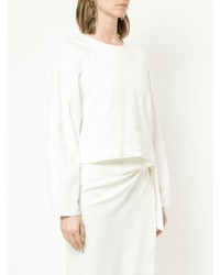 weißer Pullover mit einem Rundhalsausschnitt von Bianca Spender