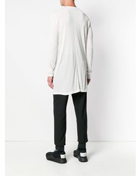 weißer Pullover mit einem Rundhalsausschnitt von Rick Owens