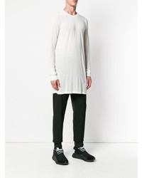 weißer Pullover mit einem Rundhalsausschnitt von Rick Owens