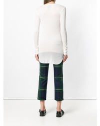 weißer Pullover mit einem Rundhalsausschnitt von Ann Demeulemeester