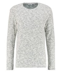 weißer Pullover mit einem Rundhalsausschnitt von Minimum