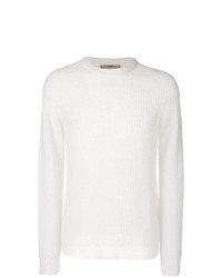 weißer Pullover mit einem Rundhalsausschnitt von Nuur