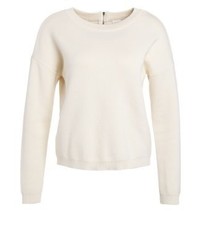 weißer Pullover mit einem Rundhalsausschnitt von Object