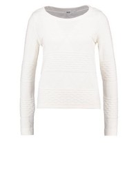 weißer Pullover mit einem Rundhalsausschnitt von Object