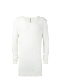 weißer Pullover mit einem Rundhalsausschnitt von Odeur
