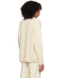weißer Pullover mit einem Rundhalsausschnitt von BERNER KUHL