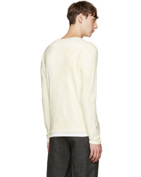 weißer Pullover mit einem Rundhalsausschnitt von Acne Studios