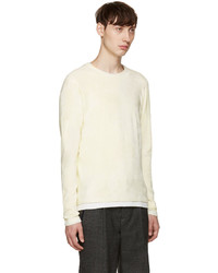 weißer Pullover mit einem Rundhalsausschnitt von Acne Studios