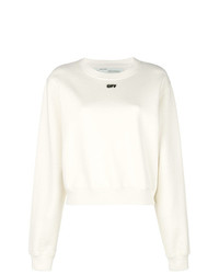 weißer Pullover mit einem Rundhalsausschnitt von Off-White