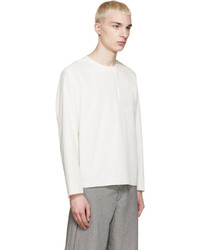 weißer Pullover mit einem Rundhalsausschnitt von Yang Li