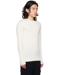 weißer Pullover mit einem Rundhalsausschnitt von DRAE