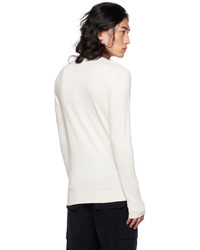 weißer Pullover mit einem Rundhalsausschnitt von DRAE