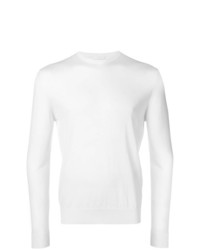 weißer Pullover mit einem Rundhalsausschnitt von Prada