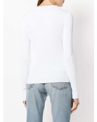 weißer Pullover mit einem Rundhalsausschnitt von Rag & Bone