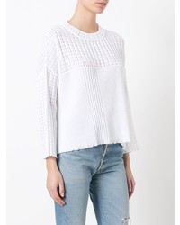 weißer Pullover mit einem Rundhalsausschnitt von Sonia Rykiel