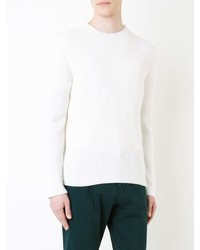 weißer Pullover mit einem Rundhalsausschnitt von Kent & Curwen