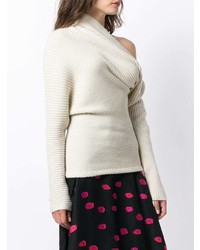 weißer Pullover mit einem Rundhalsausschnitt von Roberto Cavalli