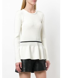 weißer Pullover mit einem Rundhalsausschnitt von Chloé