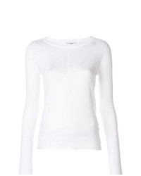weißer Pullover mit einem Rundhalsausschnitt von Rossignol