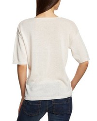 weißer Pullover mit einem Rundhalsausschnitt von Selected Femme