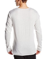 weißer Pullover mit einem Rundhalsausschnitt von Selected Homme