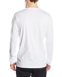 weißer Pullover mit einem Rundhalsausschnitt von Selected Homme