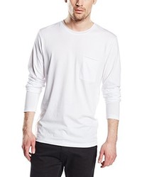 weißer Pullover mit einem Rundhalsausschnitt von Selected Homme