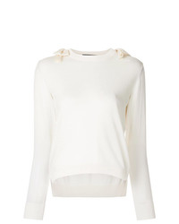 weißer Pullover mit einem Rundhalsausschnitt von Simone Rocha